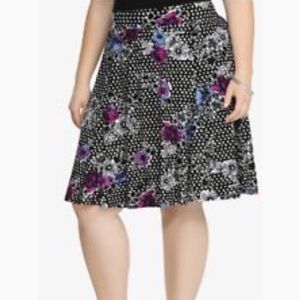 torrid floral polka dot skater skirt